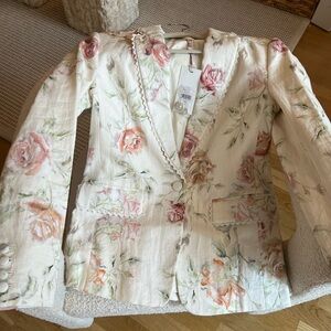 LoveShackFancy NWT floral blazer